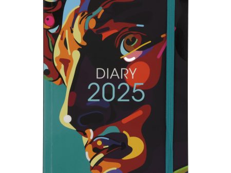 2025 A5 Diary - Daily Planner - Abstract David - Paperback Online Hot Sale