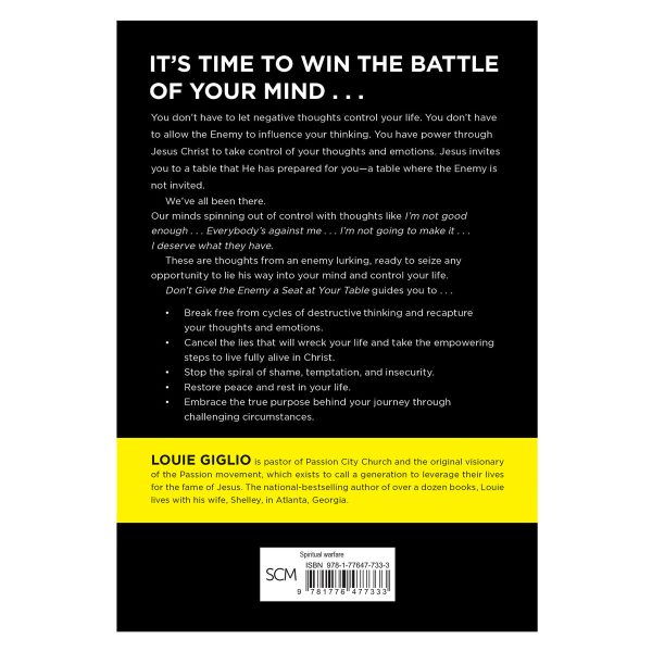 Don’t Give the Enemy a Seat at Your Table: It’s Time to Win the Battle of your Mind PB Cheap