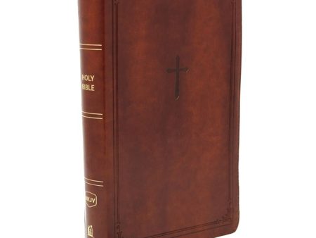 NKJV End Of Verse Personal Size Reference Bible Large Print Brown (Comfort Print)(Imitation Leather) For Sale