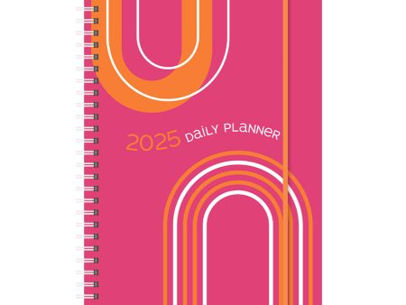 2025 A5 Diary - Daily Planner - Arches - Imitation Leather Wirebound Supply