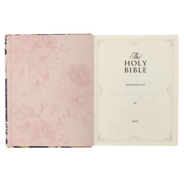 KJV Floral Hardcover Faux Leather Note-taking Bible Large Print Online Sale