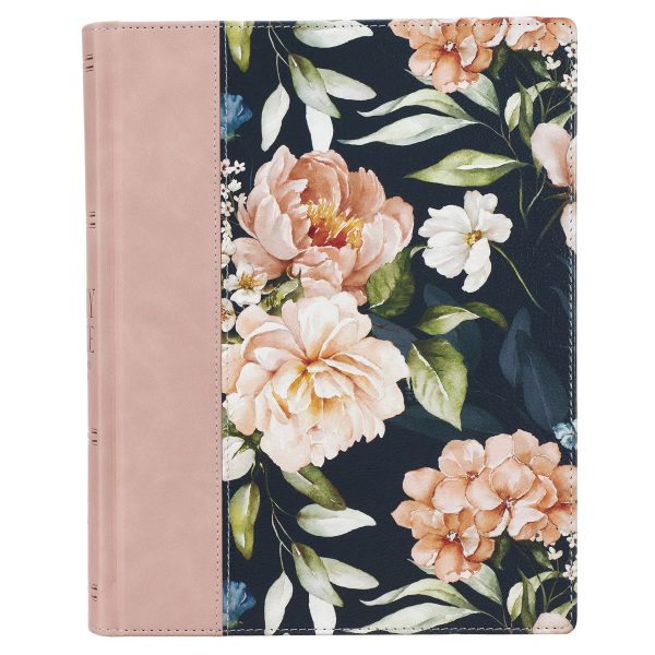 KJV Floral Hardcover Faux Leather Note-taking Bible Large Print Online Sale