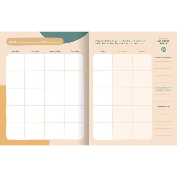 Be The Difference Monthly Planner: Serve Others And Change The World (Hardcover) Sale