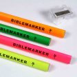 4-Piece Assorted Colors Jumbo Dry Highlighter Bible Markers With Sharpener Discount