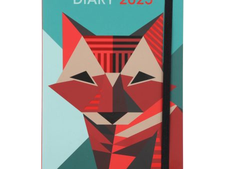 2025 A5 Diary - Daily Planner - Geo Fox - Paperback Online Sale