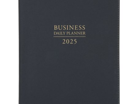 2025 Business Diary - Daily Planner Black - Imitation Leather on Sale