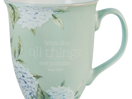 With God All Things Are Possible Ceramic Mug - Matthew 19:26 Fashion