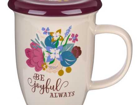 Be Joyful Always Lidded Ceramic Mug Discount