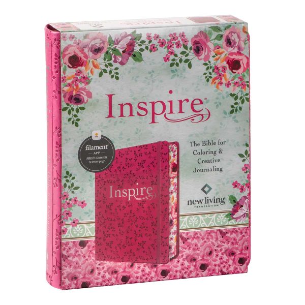 NLT Pink Peony Faux Leather Inspire Filament Bible Online now