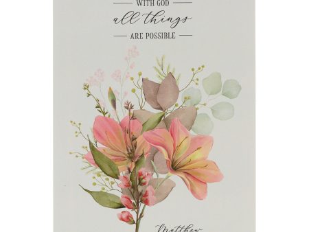 With God All Things Are Possible Small Notepad - Matthew 19:26 Supply