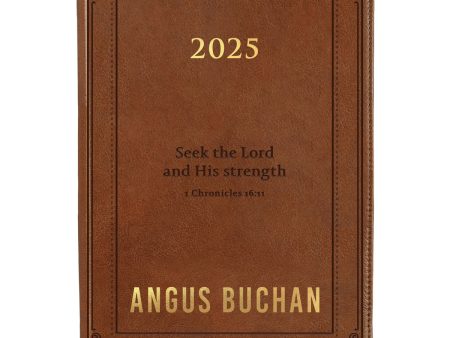 2025 Angus Buchan Diary - Daily Planner - Seek the Lord and His Strength - Faux Leather with Zip Online Hot Sale