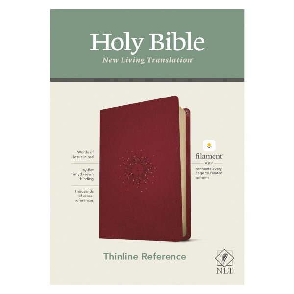 NLT Filament Thinline Reference Bible Red Letter Aurora Cranberry (Imitation Leather) Online now