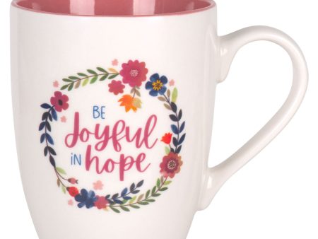 Be Joyful in Hope Pink Interior Ceramic Mug Supply