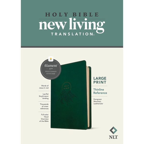 NLT Filament Thinline Reference Bible, Large Print, Evergreen Mountain (Imitation Leather) Supply