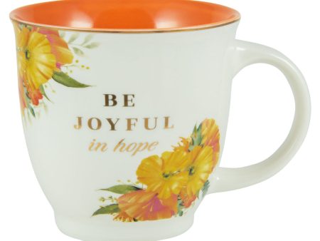 Be Joyful In Hope Ceramic Mug With Orange Interior - Romans 12:12 Online now