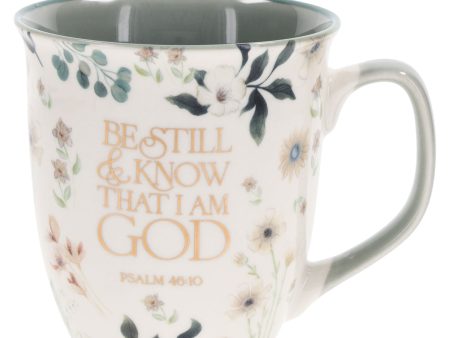 Be Still & Know that I Am God Ceramic Mug with Green Interior Online