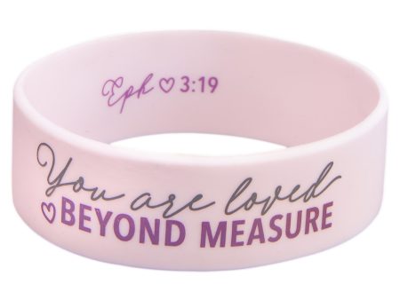 You Are Loved Pink Silicone Wristband - Ephesians 3:19 Cheap