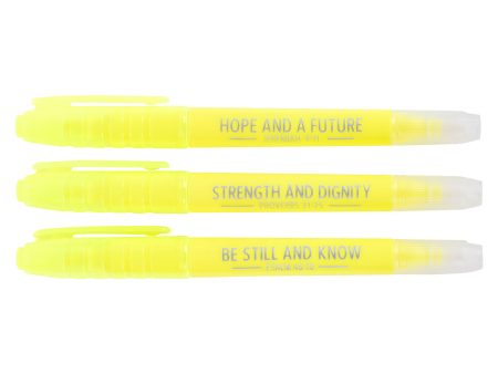 Yellow Erasable Highlighter Three-Piece Set Cheap