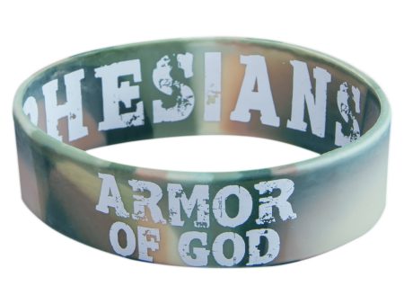 Armor Of God Green Silicone Wristband - Ephesians 6:11 Online Sale