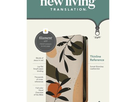 NLT Filament Thinline Reference Bible, Sunset Branches With Zip (Imitation Leather) Online Hot Sale