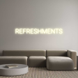 Custom Neon Sign REFRESHMENTS Online Sale