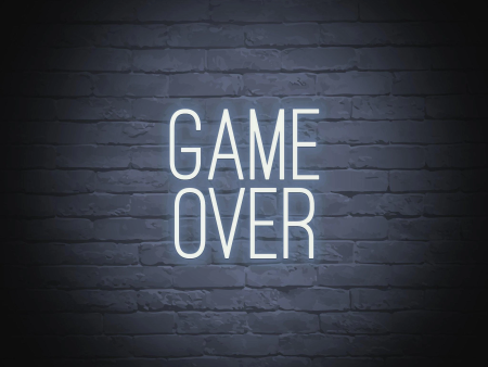 GAME OVER NEON SIGN Hot on Sale