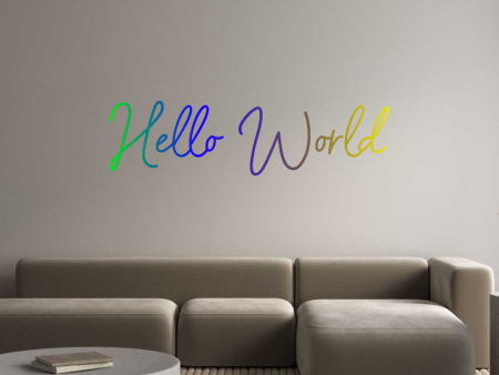 Custom Neon Sign Hello World Online Hot Sale