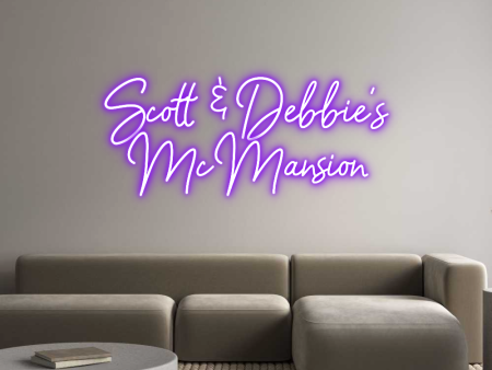 Custom Neon Sign Scott & Debbi... Online Sale