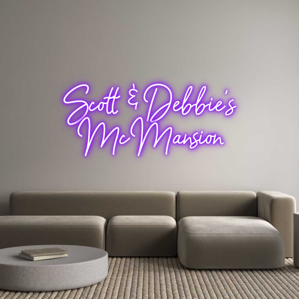 Custom Neon Sign Scott & Debbi... Online Sale