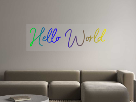 Custom Neon Sign Hello World Sale