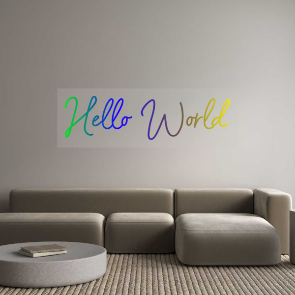 Custom Neon Sign Hello World Sale