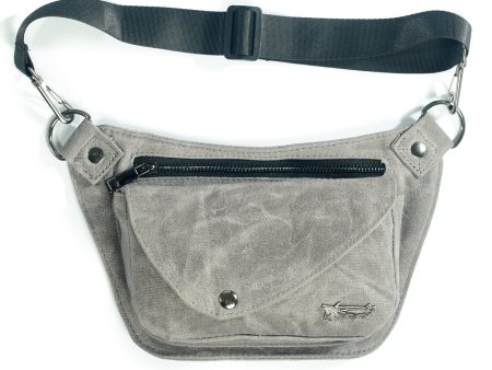 Fossil Gray Lux Hip Pouch Online