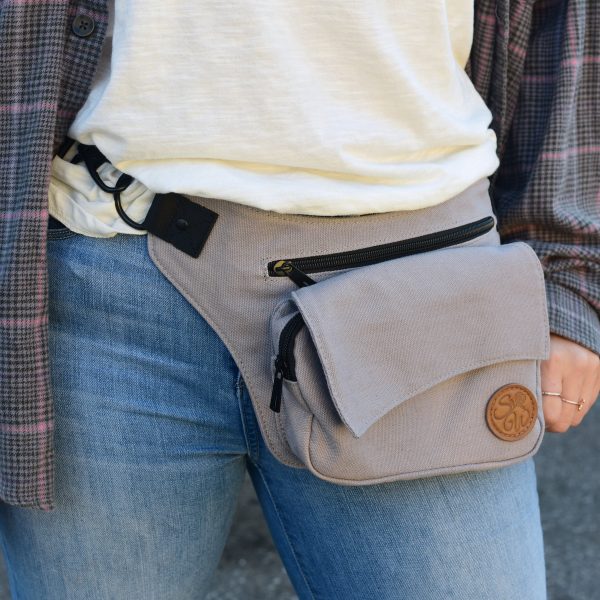 Ash Gray Hip Bag For Cheap