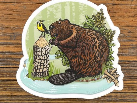 Beaver & Western Meadowlark Sticker Fashion