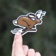 Run Free Jackalope Sticker Cheap