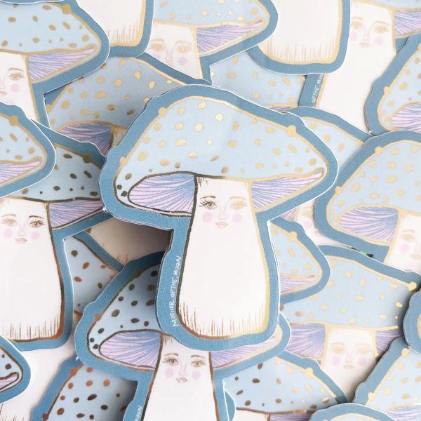 Lady Mushroom Metallic Sticker Online Sale