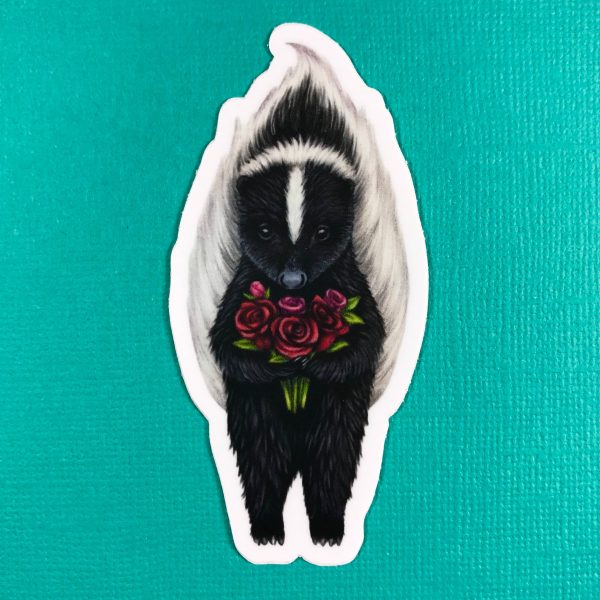 Skunk Rose Bouquet sticker Sale