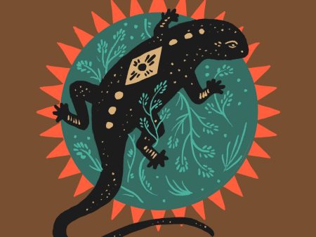 Sun Salamander Print (8x8) Online