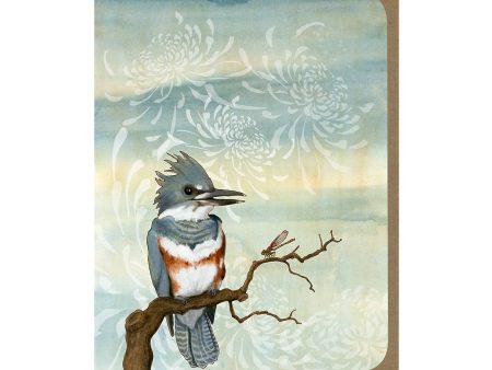 Kingfisher and Chrysanthemums Greeting Card Fashion