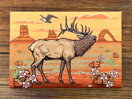 Morning Serenade Utah Elk Magnet Cheap