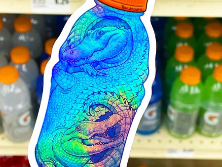 Gatorade (Bottle With Alligators) Holographic Sticker on Sale