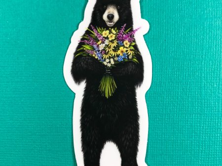 Bear Flower Bouquet sticker Online Sale