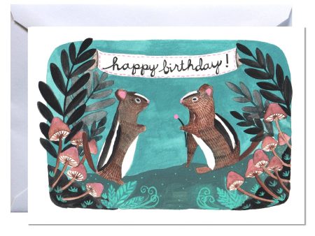 Chipmunk Birthday Card Cheap